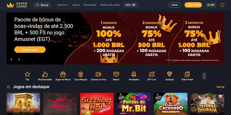 Havan Casino Brasil Bônus